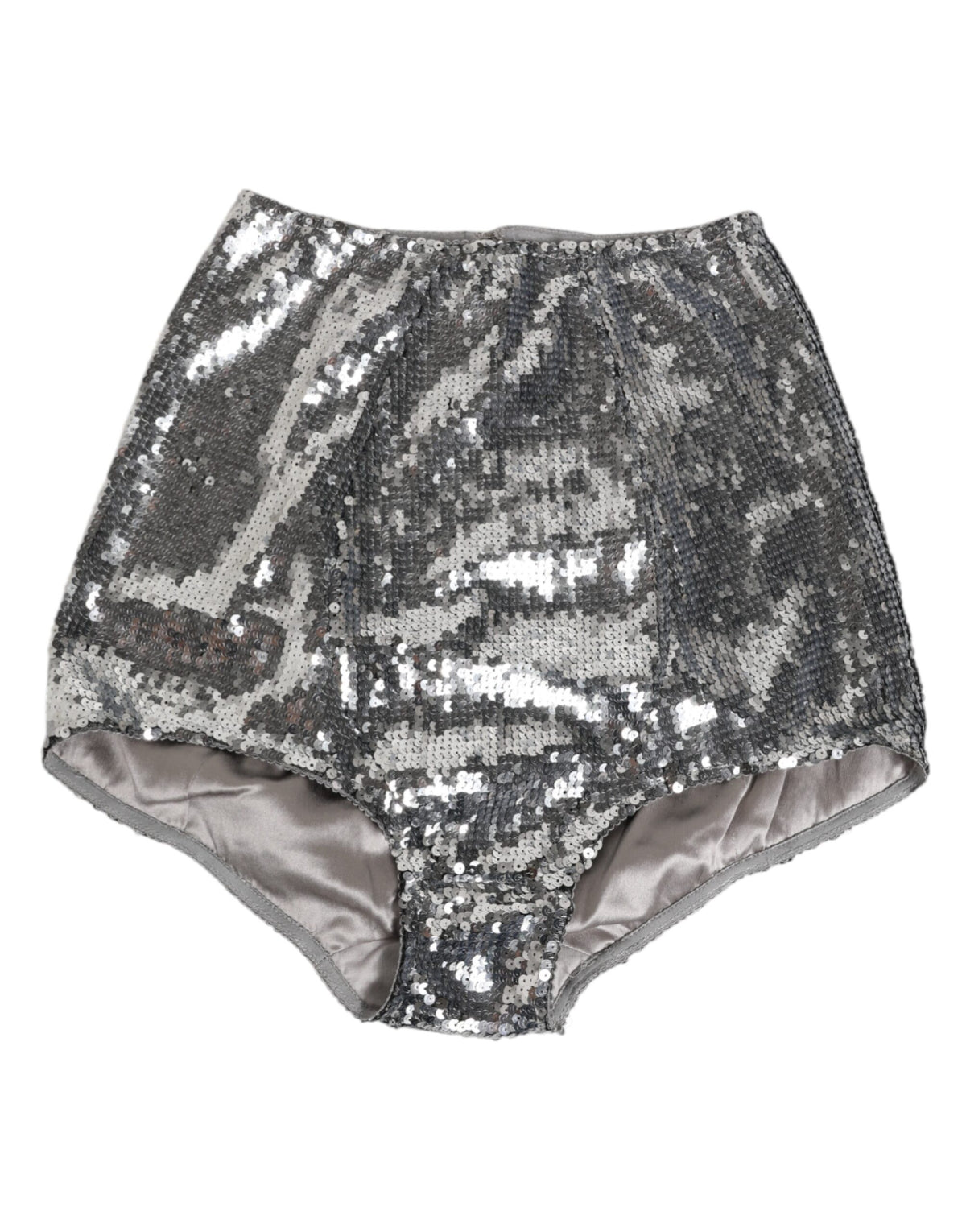 Dolce & Gabbana Silver Nylon Sequin Bodysuit Underwear