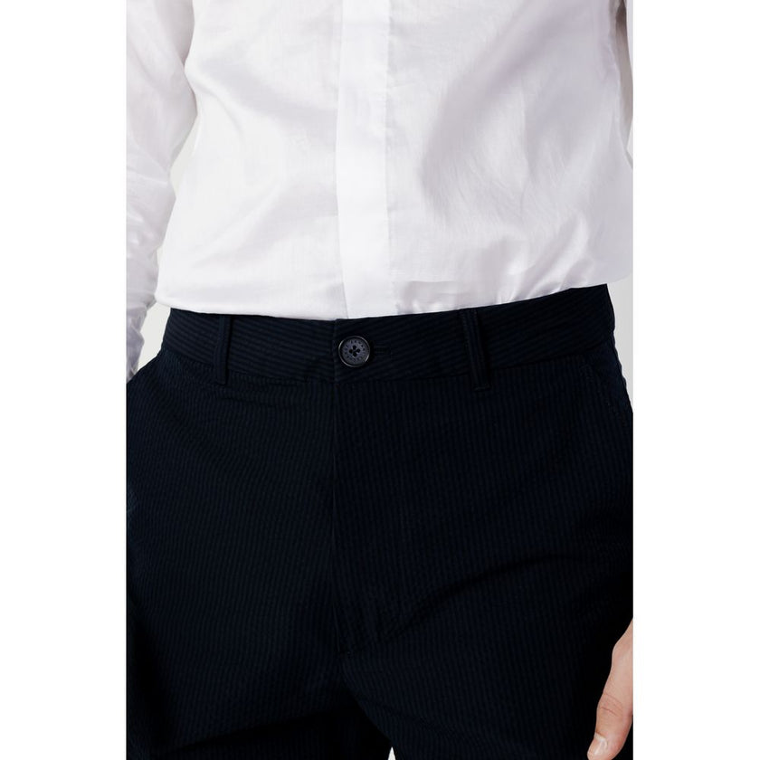 Armani Exchange Blaue Baumwoll-Freizeithose