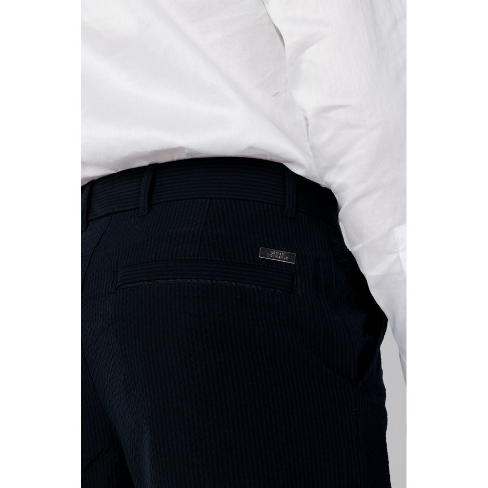 Armani Exchange Blue Cotton Casual Trousers