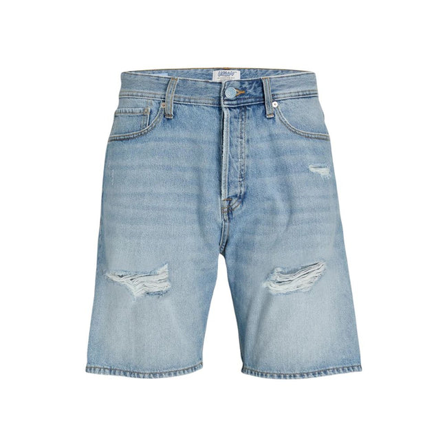 Jack Jones Hellblaue Baumwoll-Bermudashorts