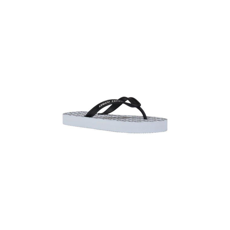 Armani Exchange Weiße Gummi-Flip-Flop-Sandalen