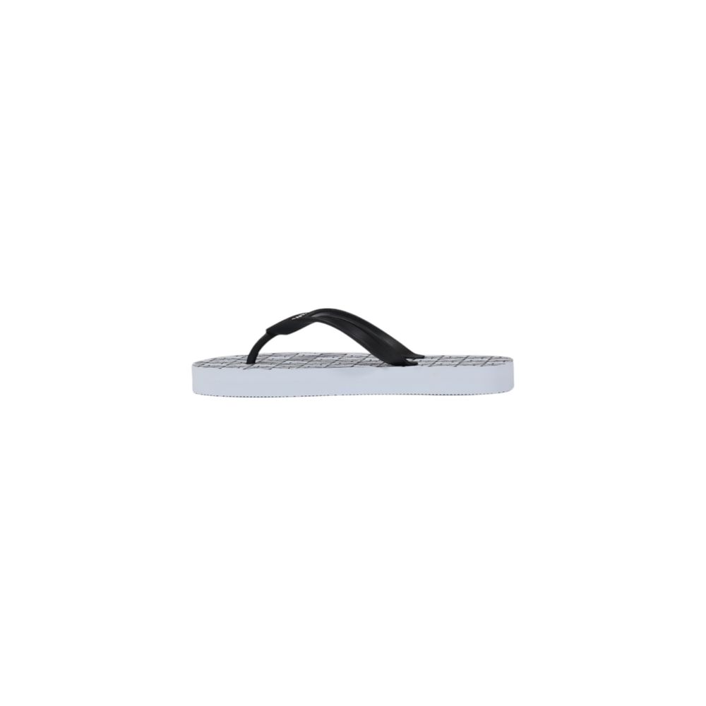 Armani Exchange Weiße Gummi-Flip-Flop-Sandalen