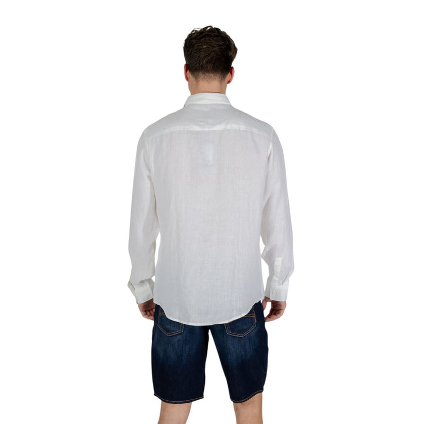 Armani Exchange Weißes Leinenhemd
