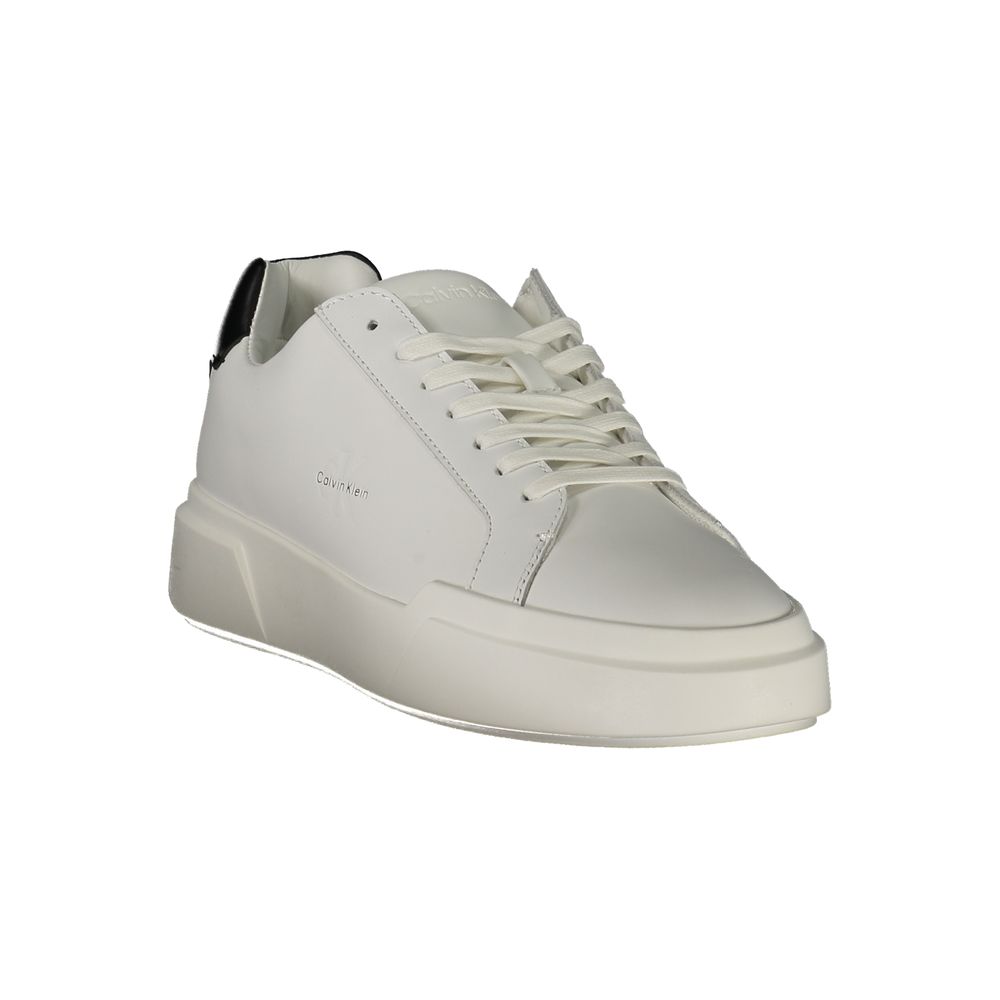 Calvin Klein White Leather Men's Sneakers