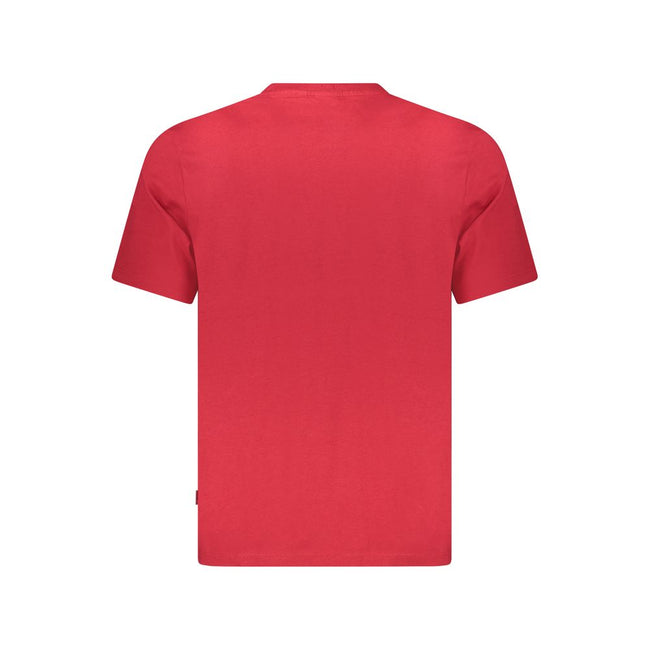 Pepe Jeans Rotes Baumwoll-T-Shirt für Herren