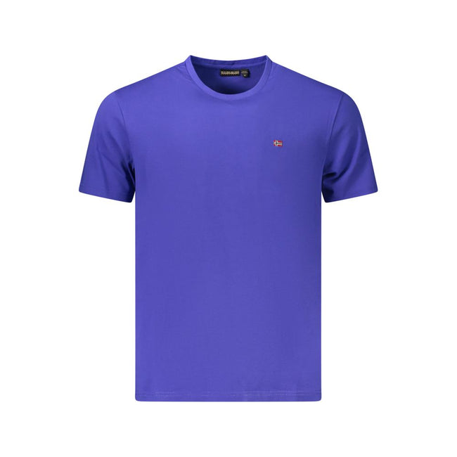 Napapijri Blaues Baumwoll-T-Shirt für Herren