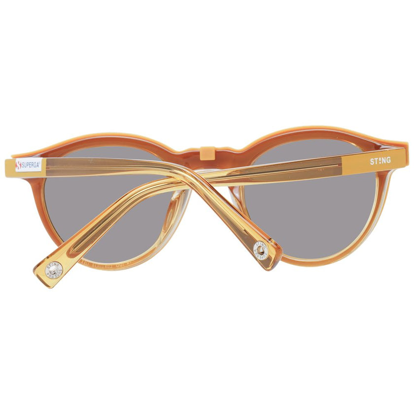 Sting Eyeglasses Frame in Brown Acetate and Plastic