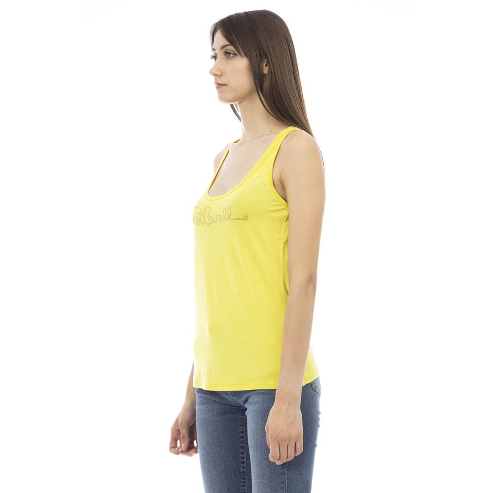 Just Cavalli Yellow Viscose Women's Top