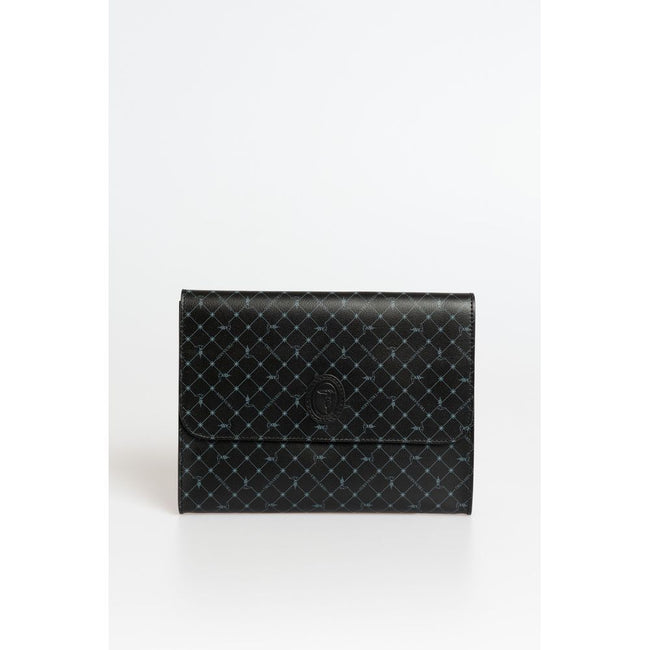 Trussardi Schwarzer Polyester Männer Clutch