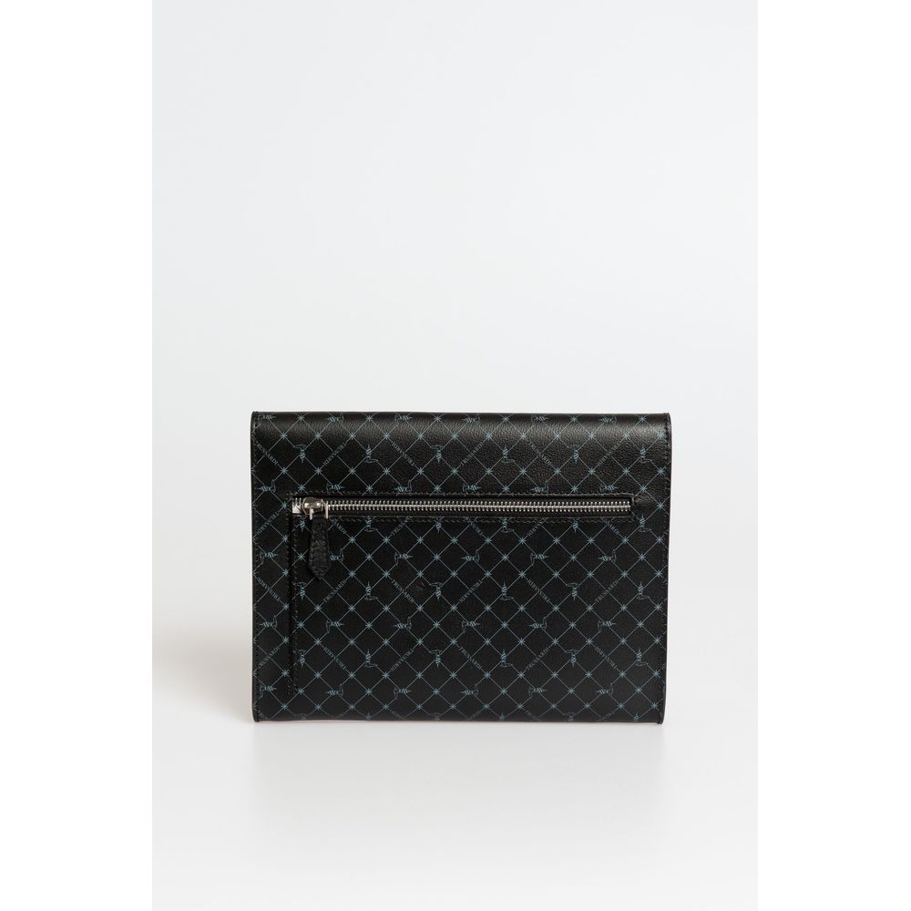 Trussardi Schwarzer Polyester Männer Clutch