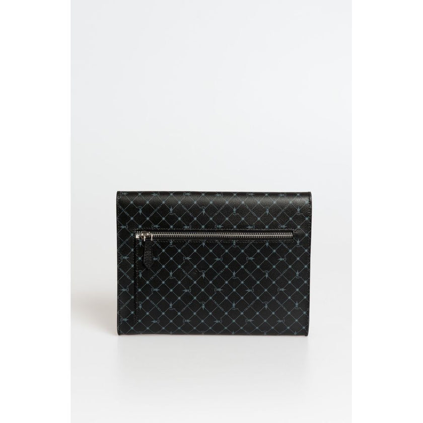 Trussardi Schwarzer Polyester Männer Clutch