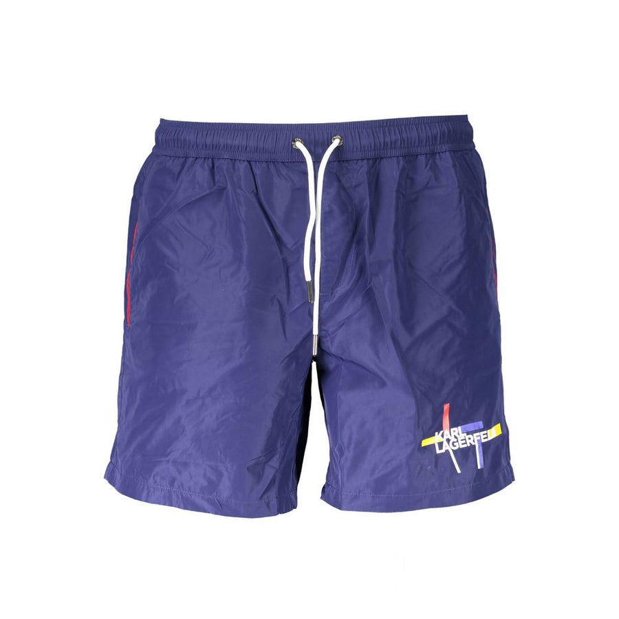Karl Lagerfeld Blu Polyester Herren Badeshorts