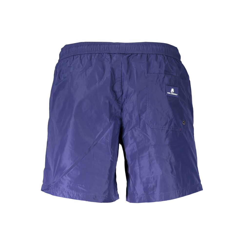 Karl Lagerfeld Blue Polyester Men's Swim Shorts