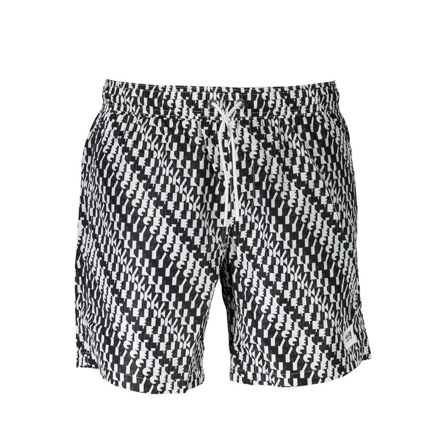 Karl Lagerfeld Weiße Herren-Badeshorts aus Polyester