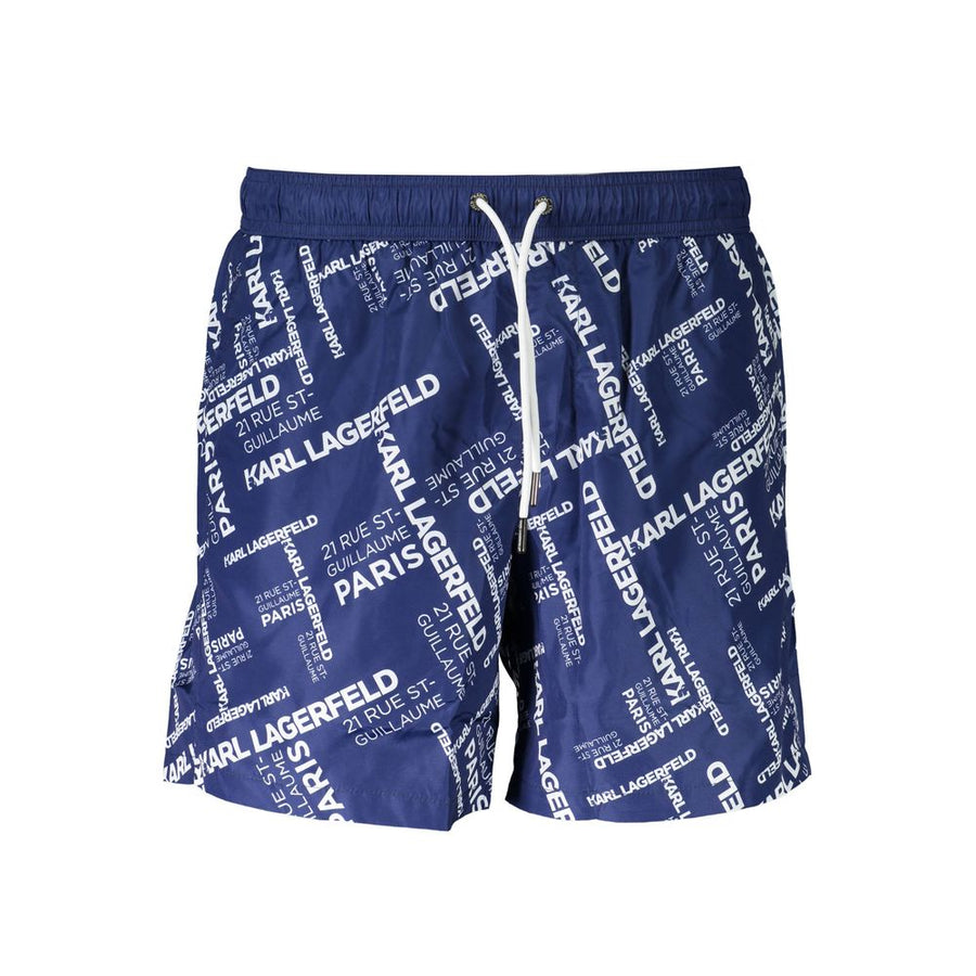 Karl Lagerfeld Blu Polyester Herren Badeshorts