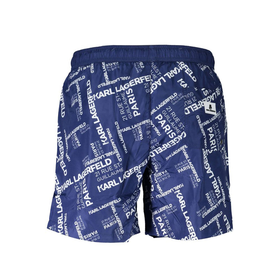 Karl Lagerfeld Blu Polyester Herren Badeshorts