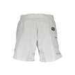 Karl Lagerfeld Weiße Herren-Badeshorts aus Polyester