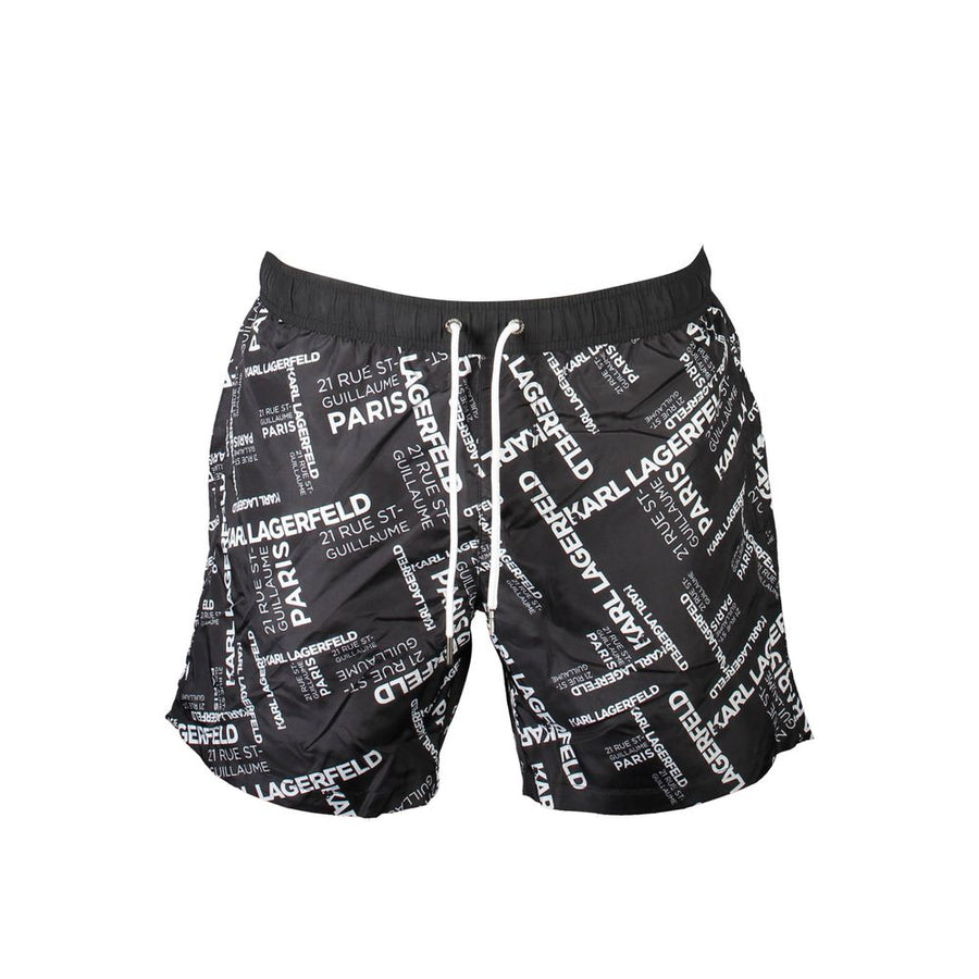 Karl Lagerfeld Schwarze Badeshorts aus Polyester für Herren