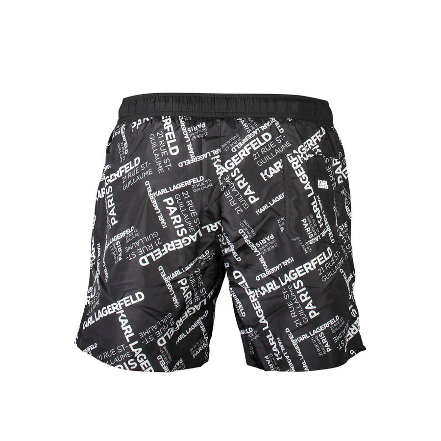 Karl Lagerfeld Schwarze Badeshorts aus Polyester für Herren