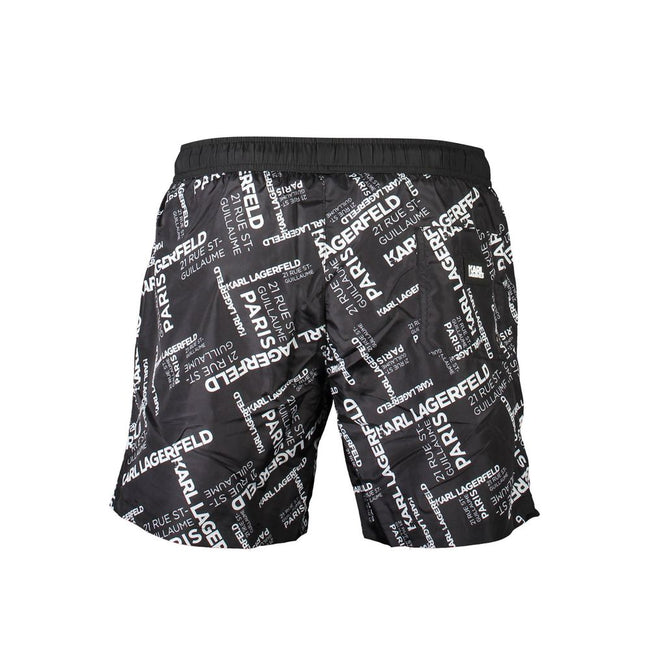 Karl Lagerfeld Schwarze Badeshorts aus Polyester für Herren