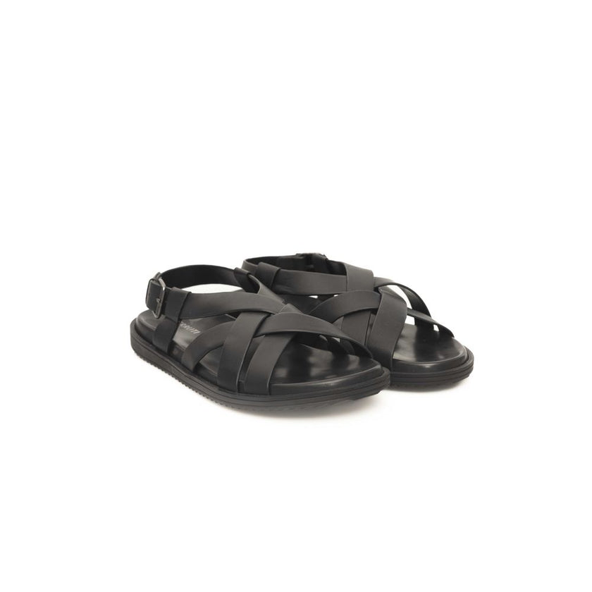 Cerruti 1881 Schwarze Leder Herren Sandale