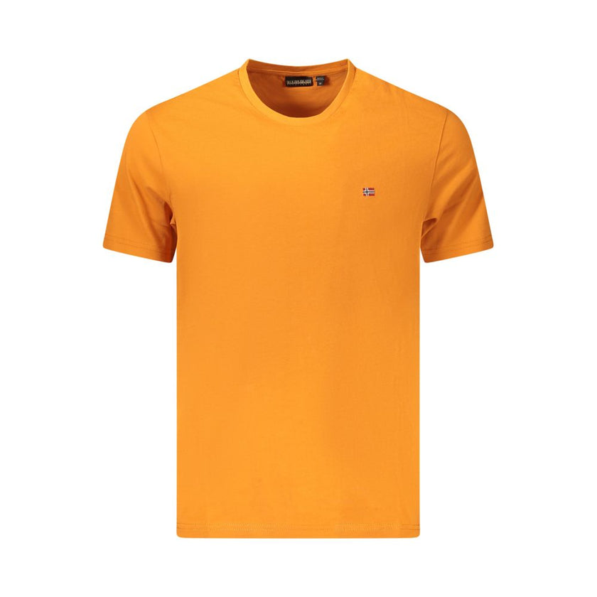 Napapijri Arancione Baumwoll-T-Shirt für Herren