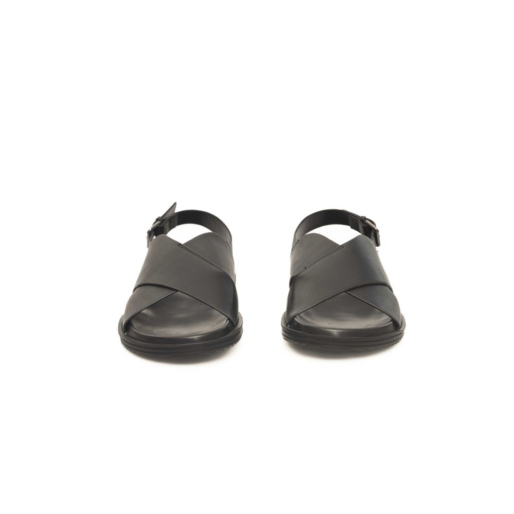 Cerruti 1881 Schwarze Leder Herren Sandale