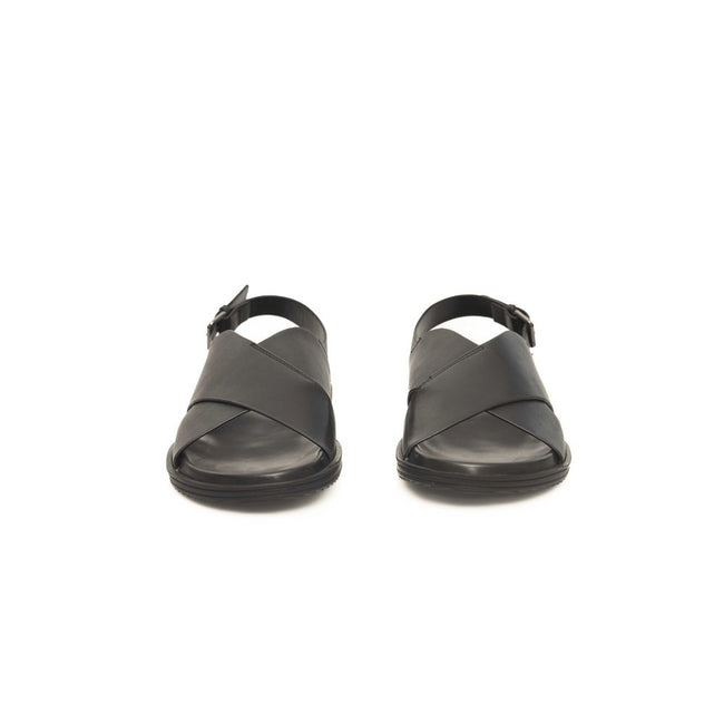 Cerruti 1881 Schwarze Leder Herren Sandale
