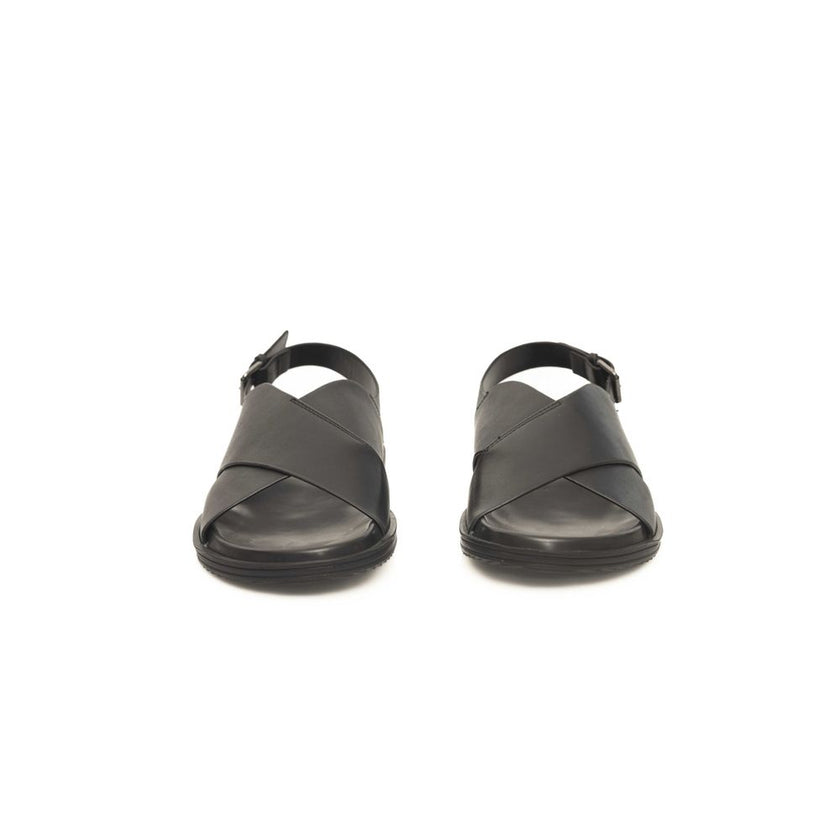 Cerruti 1881 Schwarze Leder Herren Sandale