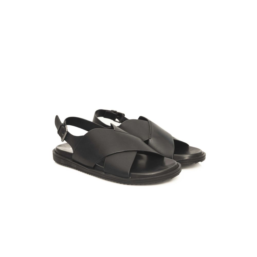 Cerruti 1881 Schwarze Leder Herren Sandale