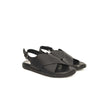 Cerruti 1881 Schwarze Leder Herren Sandale
