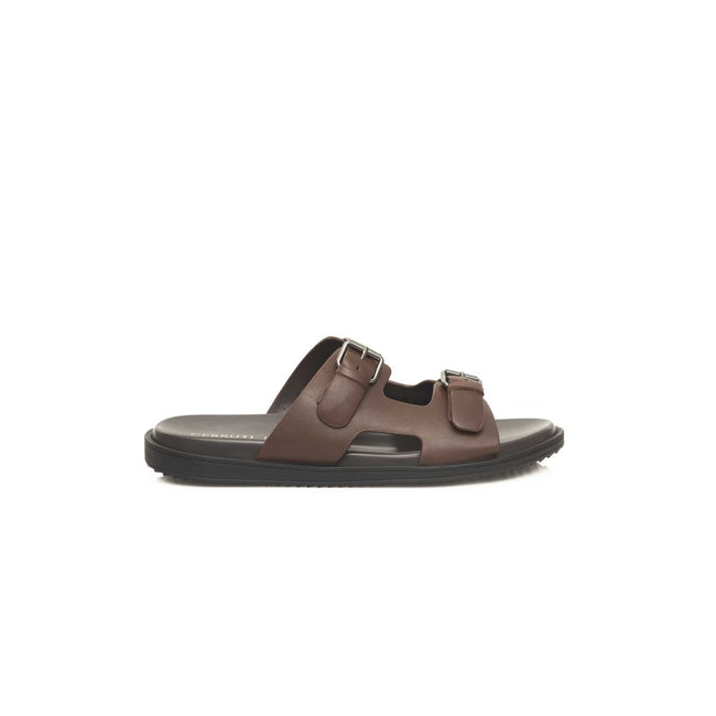 Cerruti 1881 Braune Rindsleder Herren Sandale