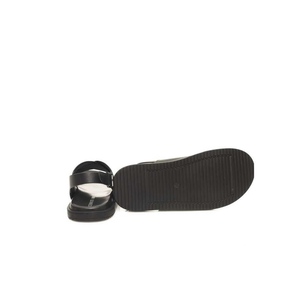 Cerruti 1881 Schwarze Leder Herren Sandale