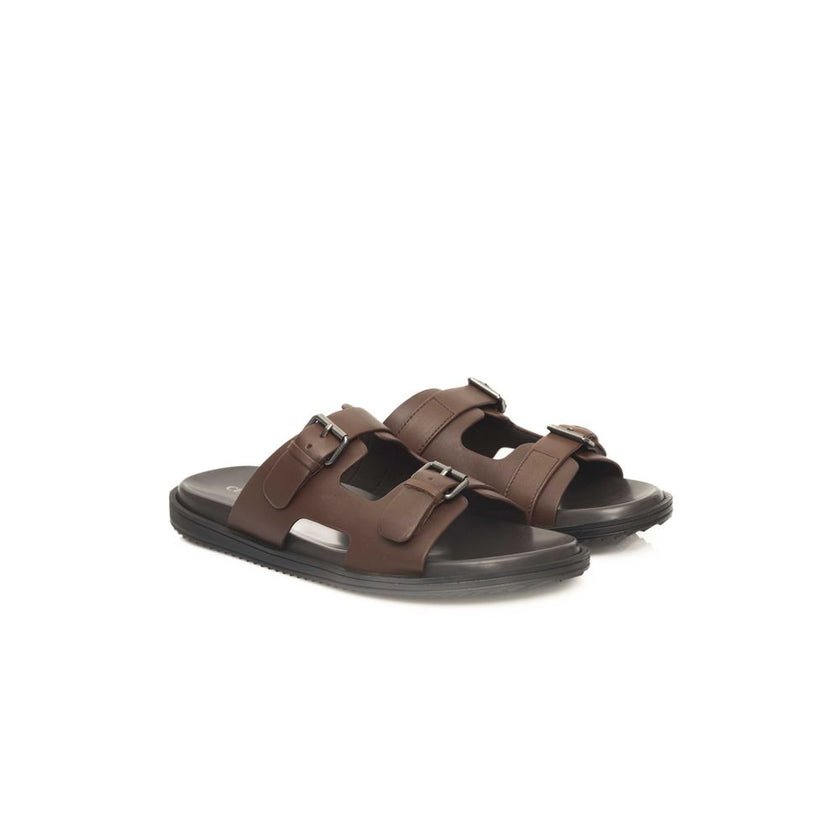 Cerruti 1881 Braune Rindsleder Herren Sandale