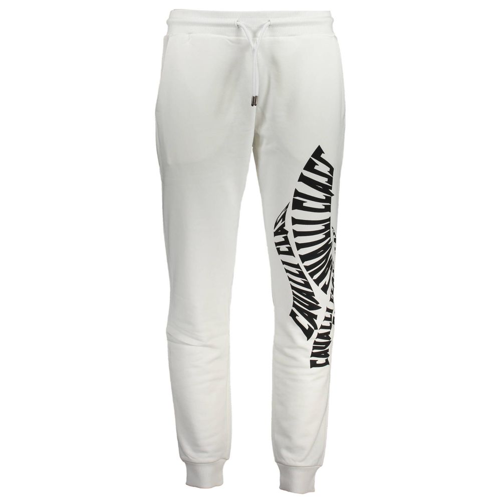 Cavalli Class White Cotton Trousers