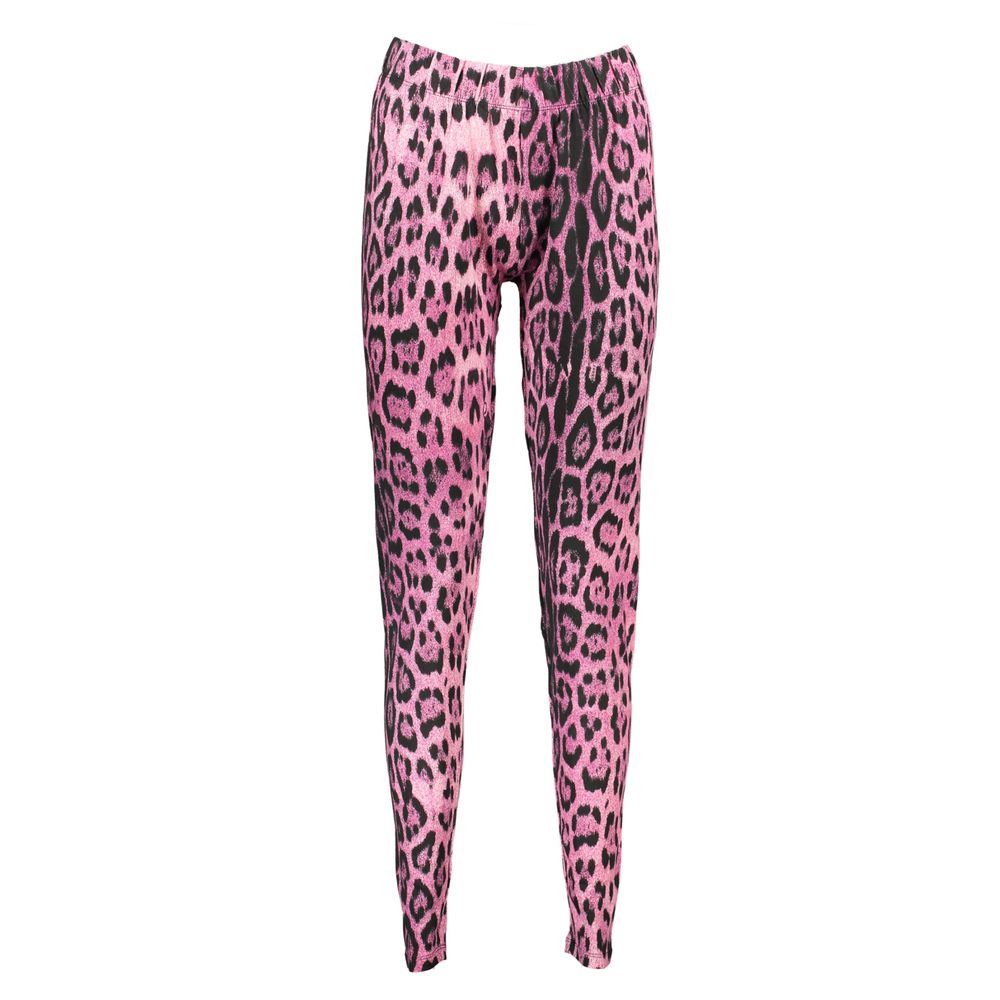 Cavalli Class Pink Cotton Trousers