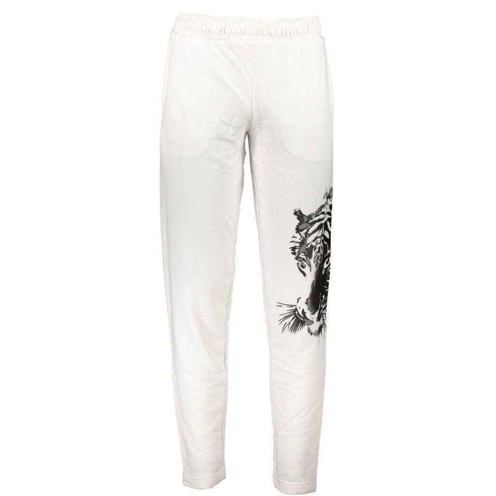 Cavalli Class White Cotton Men's Jogging Pants