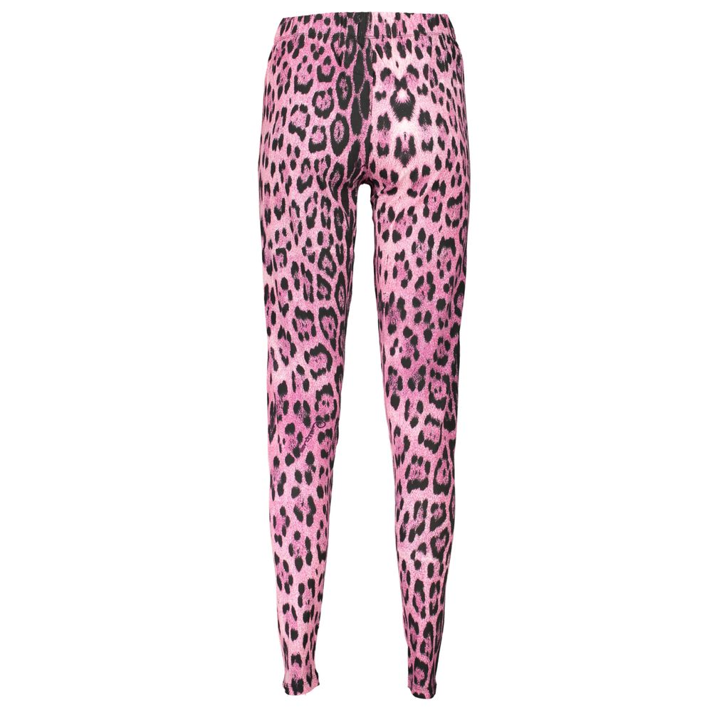 Cavalli Class Pink Cotton Trousers