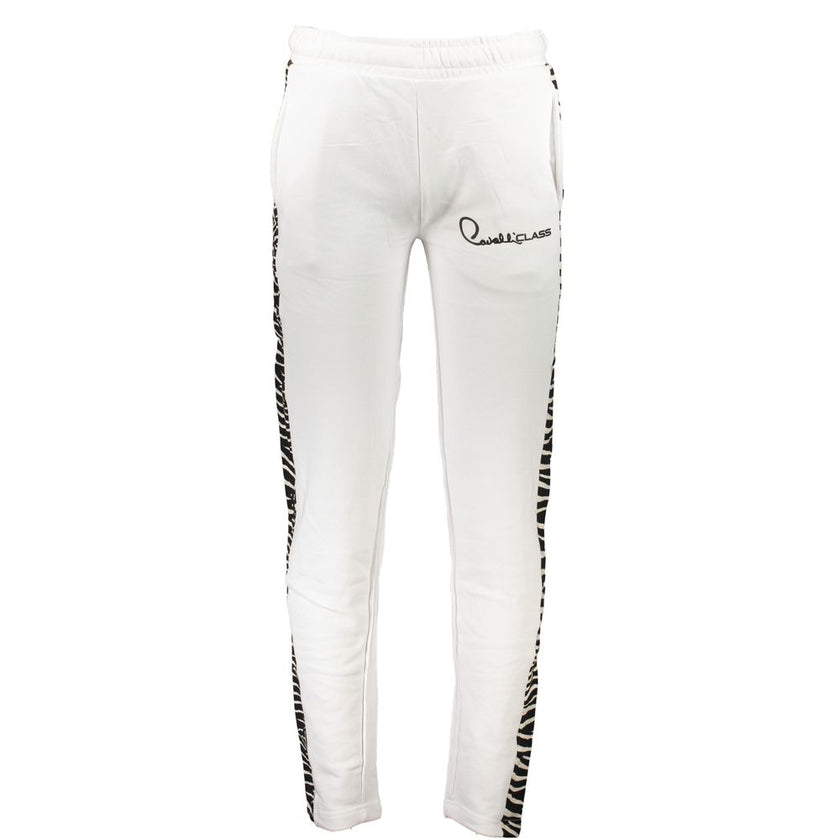 Cavalli Class Weiße Herren-Sweatpant aus Baumwolle