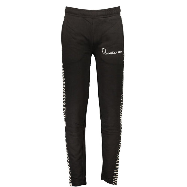 Cavalli Class Schwarze Baumwoll-Herren-Sweatpants