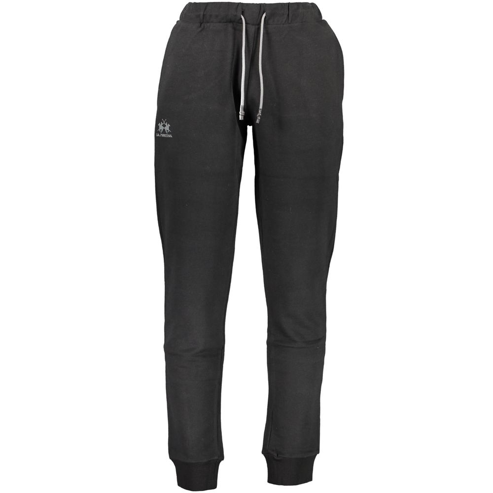 La Martina Schwarze Baumwoll-Herren-Sweatpants