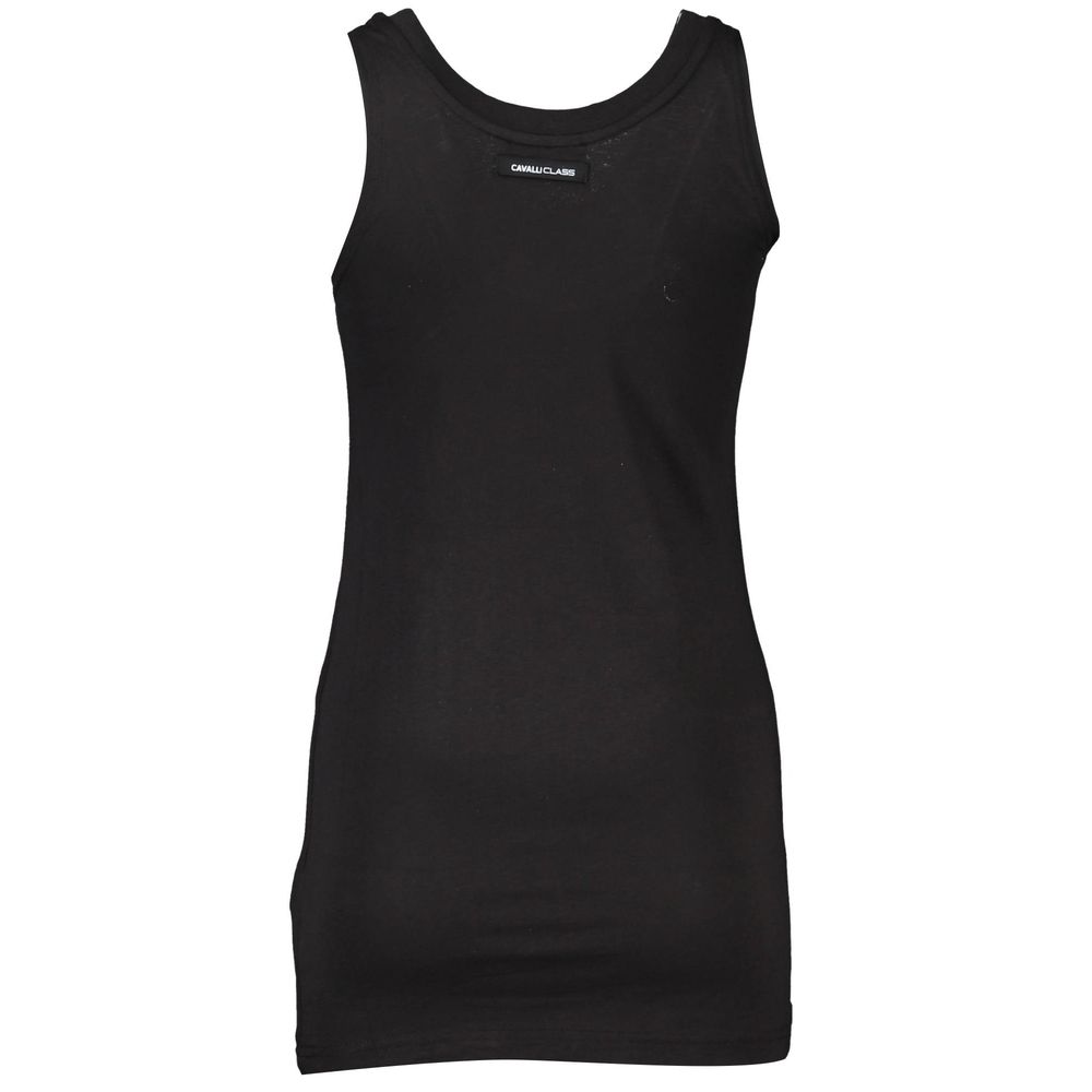 Cavalli Class Schwarzes Baumwoll-Tanktop für Damen