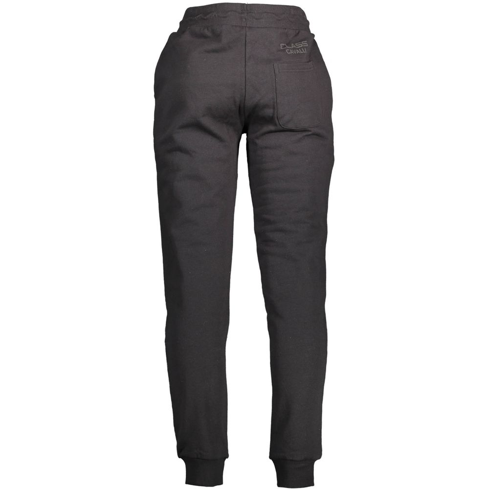 Cavalli Class Schwarze Baumwoll-Herren-Sweatpants