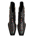 Dolce & Gabbana Schwarz Kristall verschönert Männer kurze Stiefel Schuhe