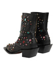 Dolce & Gabbana Schwarz Kristall verschönert Männer kurze Stiefel Schuhe