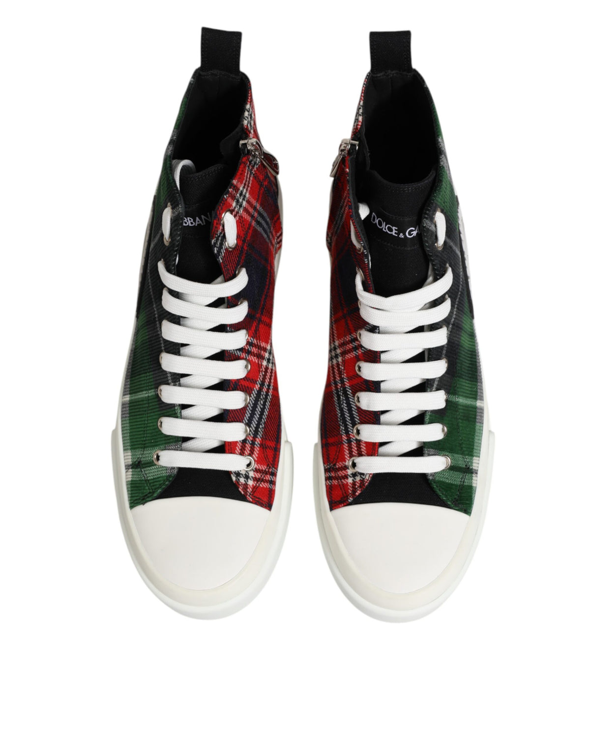 Dolce & Gabbana Multicolor Baumwolle High Top Männer Turnschuhe Schuhe