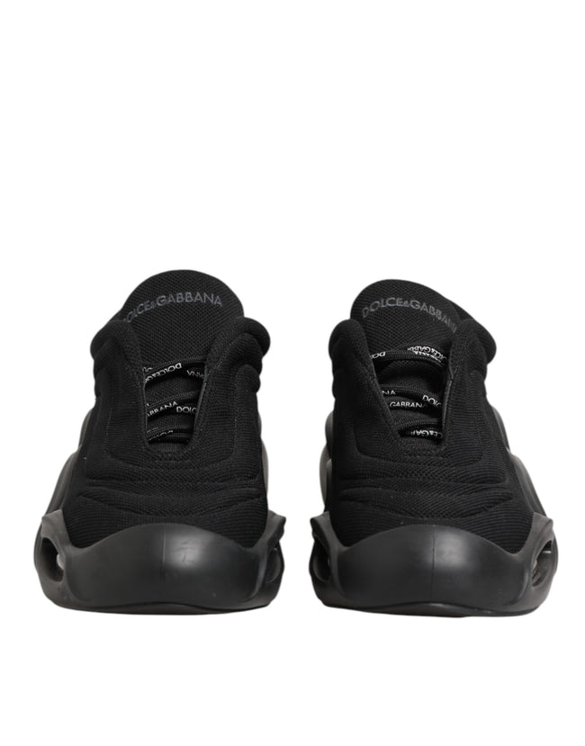 Dolce & Gabbana Schwarz Lace Up Wave Low Top Männer Sneaker Schuhe