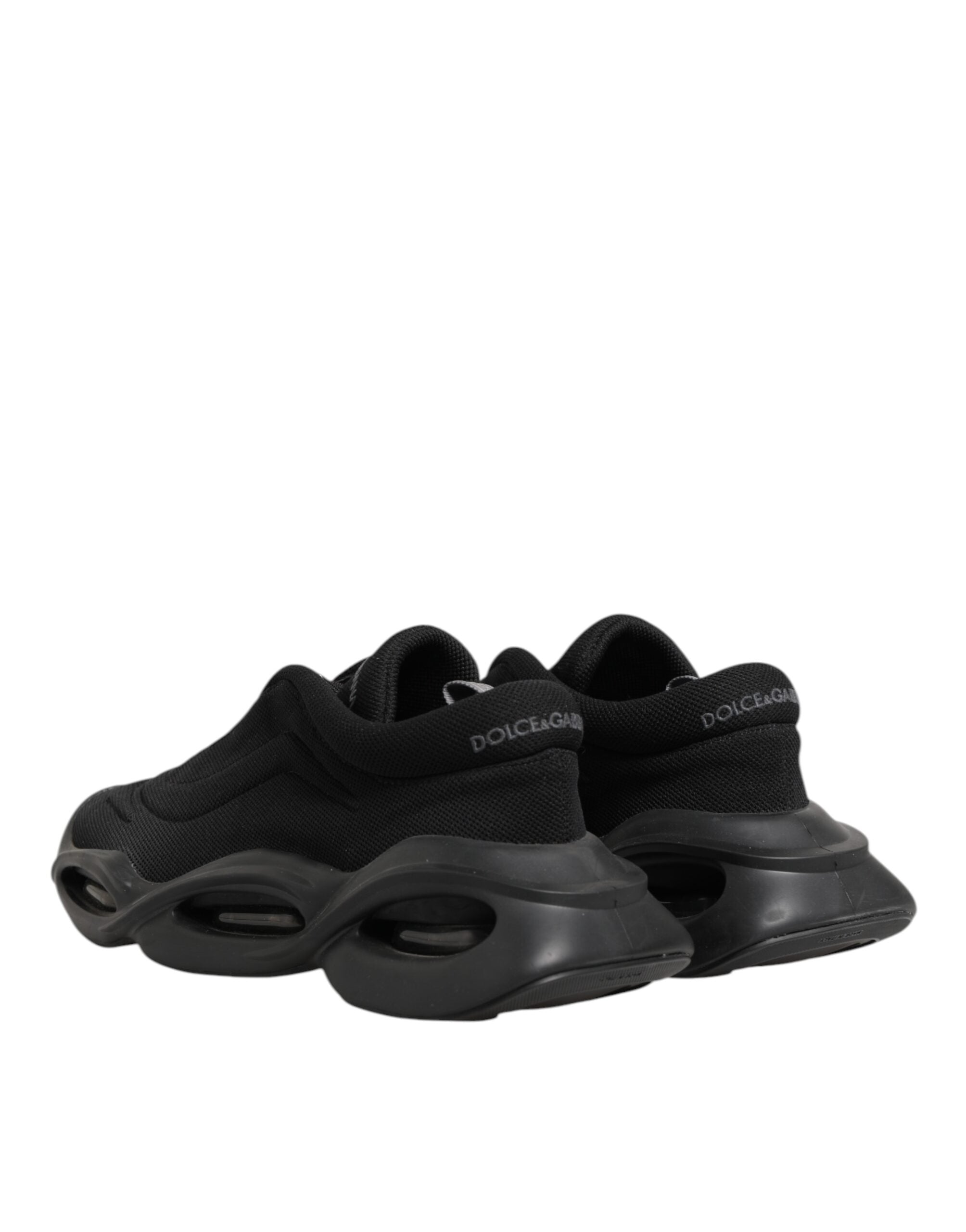 Dolce & Gabbana Schwarz Lace Up Wave Low Top Männer Sneaker Schuhe
