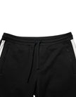 Dolce & Gabbana Schwarze Baumwoll-Jogger-Sweatpants Hosenhosen