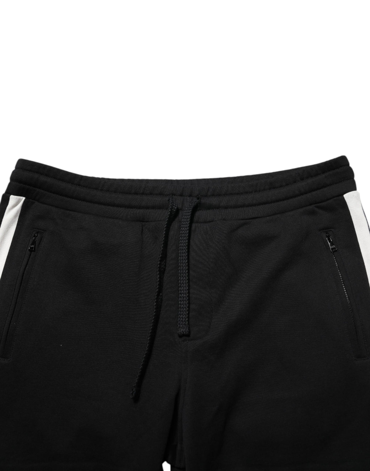 Dolce & Gabbana Schwarze Baumwoll-Jogger-Sweatpants Hosenhosen